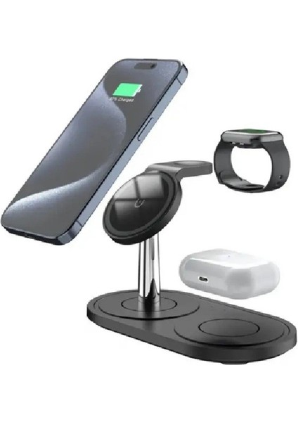 3 In 1 Kablosuz Wireless Hizli Şarj Standi 15W Siyah fiyatları