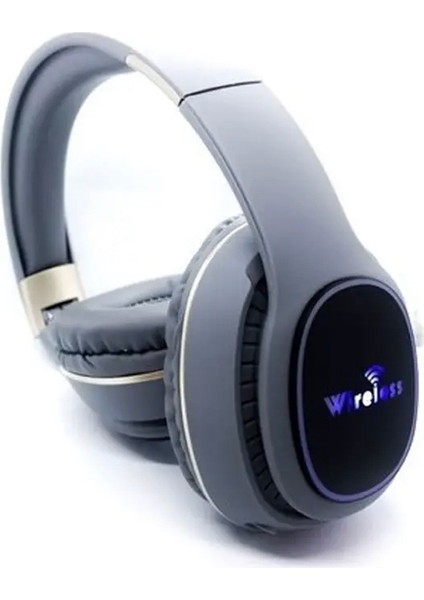 Z4BT Bluetooth 5. 0 kulak Üstü LED Işıklı Kulaklık Gri