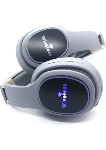 Z4BT Bluetooth 5. 0 kulak Üstü LED Işıklı Kulaklık Gri fiyatları