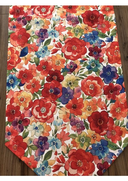 Kırmızı Mavi Sarı Çiçek Desenli Runner modelleri