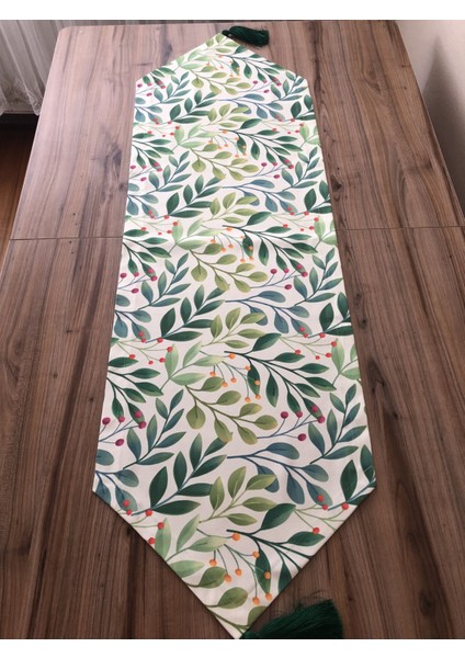 Yeşil Yaprak Desenli Runner fiyatları