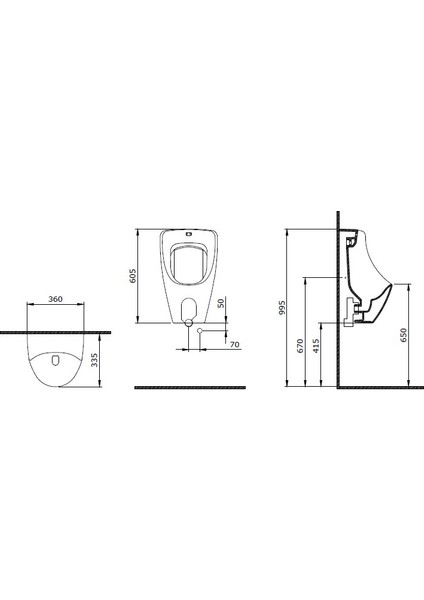 Bocchi Tao Arch Pisuvar Arkadan Su Girişli Mat Kahve 1383-025-0131 fiyatları