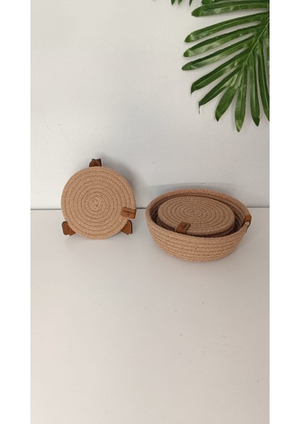 Bardak Altlığı Trees Ip Pamuklu Kahvetonları