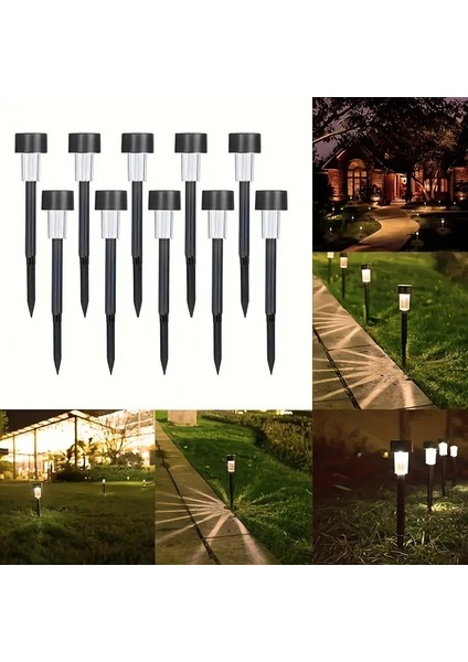 Gün Işığı Sarı Ledli Solar Güneş Enerjili Büyük Boy 32CM Bahçe Lambası Siyah Renk modelleri
