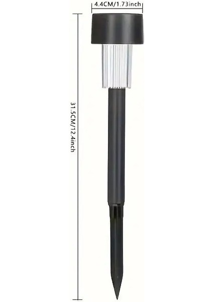Gün Işığı Sarı Ledli Solar Güneş Enerjili Büyük Boy 32CM Bahçe Lambası Siyah Renk fırsatları