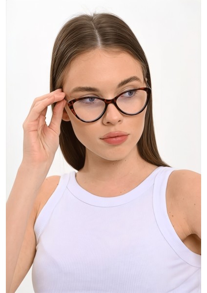 Cat Eye Blue Block Mavi Işık Korumalı Gözlük Optik Uyumlu fırsatları