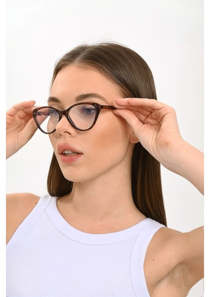 Cat Eye Blue Block Mavi Işık Korumalı Gözlük Optik Uyumlu indirimleri