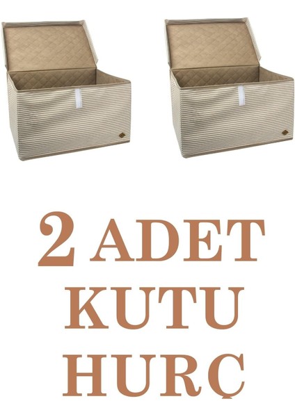 Çiftli Çok Amaçlı Kapaklı Hurç 40X30X26, Şık ve Kullanışlı Saklama Çözümü