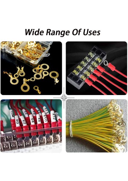150 Parça Halka Sıkma Terminali Konnektör Kablo Pabucu Kutulu fırsatları