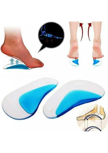 1 Çift Ark Destekli Silikon Jel Tabanlık 8.5x4 cm Düz Taban Boşluk Doldurucu Ayak Tabanlığı fiyatları