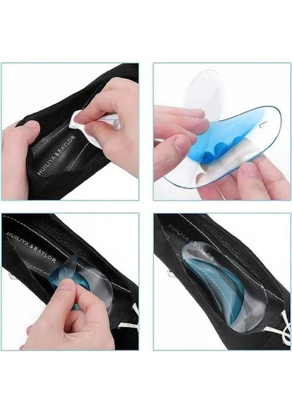 1 Çift Ark Destekli Silikon Jel Tabanlık 8.5x4 cm Düz Taban Boşluk Doldurucu Ayak Tabanlığı indirimleri