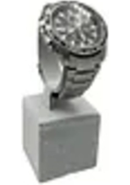 Gri Süet Kumaş Kelepçe Saat Sergileme Standı, 13 Cm, Şık ve Kullanışlı Tasarım