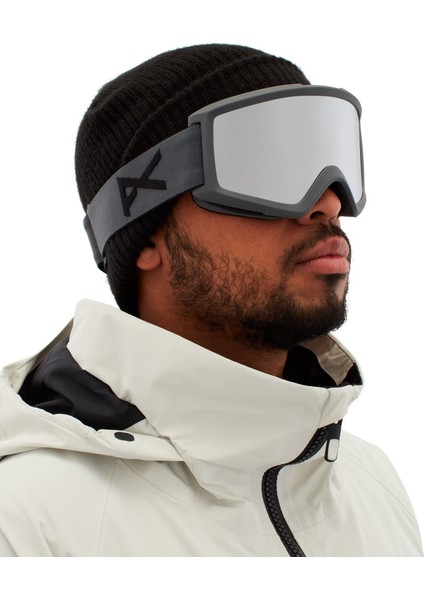 Erkek Kayak/Snowboard Ekipman Goggle Helix 2.0 W/Spare Gri fırsatları