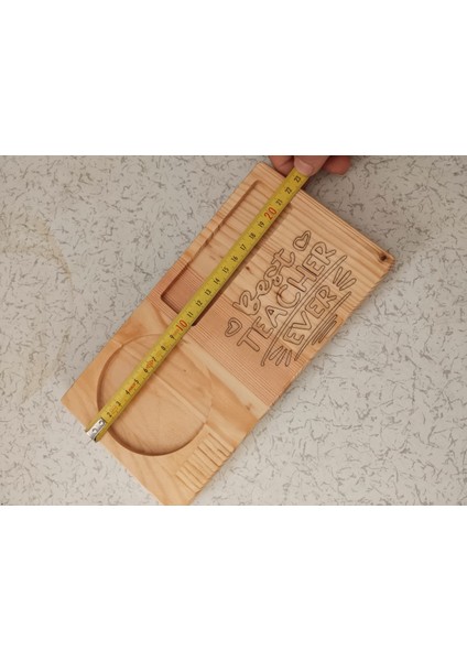 Kaletreewood Ahşap Tepsi Hediye Seti, En Iyi Öğretmen, Best Teacher Ever, Çiçekli Kupa, Sana Özel fırsatları