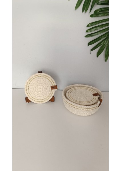 Bardak Altlığı Polyester Ekru Gold Simli, Açık Bej fırsatları