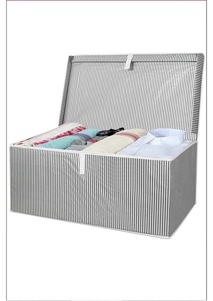 2 Adet Kapaklı Maxi Boy Kutu Hurç 50X40X30, Çok Amaçlı, Gri modelleri