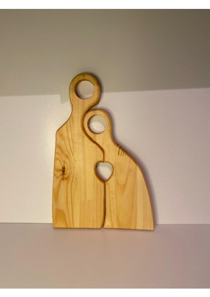 2li Kalpli Kesme Tahtası, Ikiz Kesme Tahtası, Kalpli Kesme Tahtası Sunum Tahtası