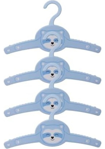 Sevimli Mavi Ayıcık 4'lü Çocuk ve Bebek Askısı Seti, Renkli, Güvenli ve Şık Tasarım fiyatları