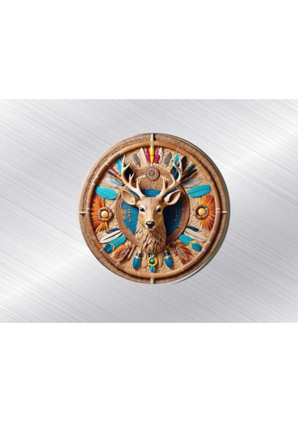 3 Adet 6x6 cm Uv Baskılı Ahşap Magnet V10