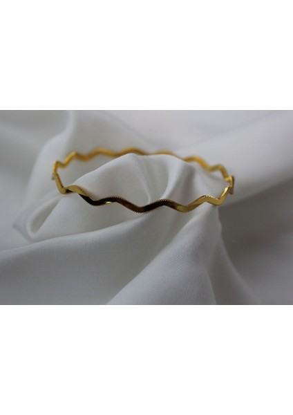 ajda – zikzak formlu ınce altın bilezik modelleri