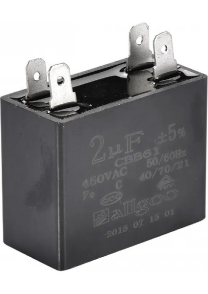 Klima Kapasitörü (Kondansatör) Kare Tip (2uf)