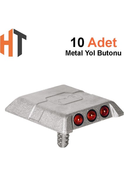 Ankrajlı Metal Yol Butonu Seti 10 x 10 x 2,1 cm