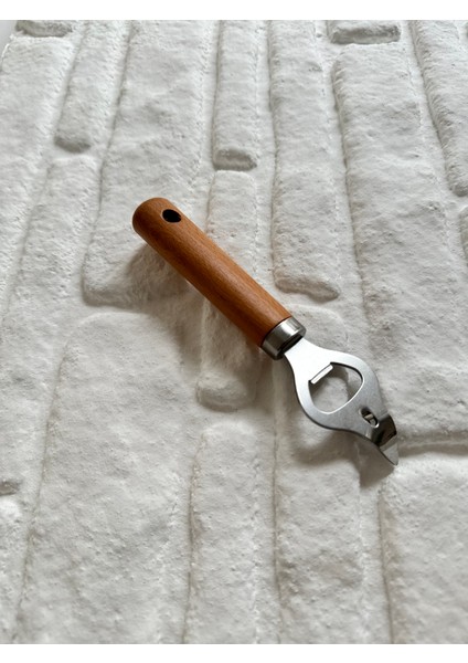 Mini Şişe Açacağı Bambu Ahşap Naturel Saplı Paslanmaz Çelik Uçlu Mutfak Gereçleri