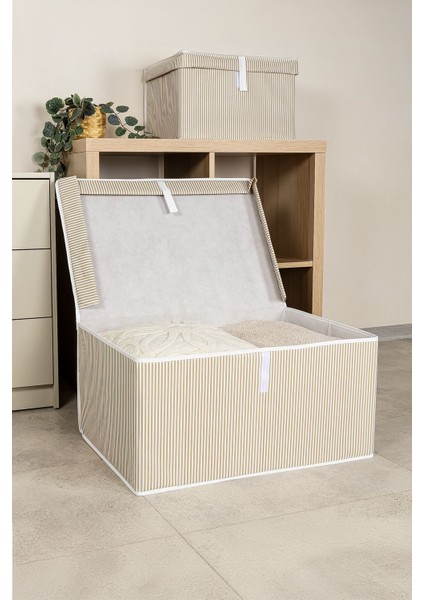 Çok Amaçlı Kapaklı Saklama Kutusu, Organizer, Mega Boy 60X40X30, Kahverengi fiyatları