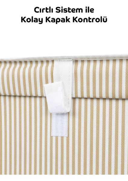 Çok Amaçlı Kapaklı Saklama Kutusu, Organizer, Mega Boy 60X40X30, Kahverengi modelleri