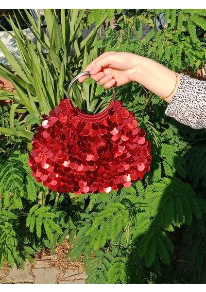 Müjde Pullu Çanta Kırmızı