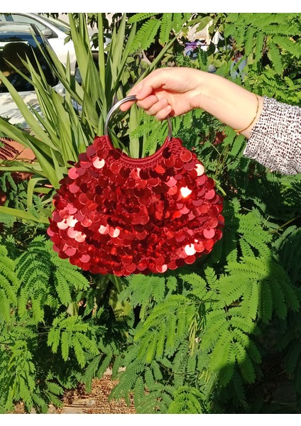 Müjde Pullu Çanta Kırmızı