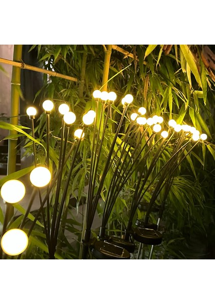 Solar Enerjili Saplamalı Rgb 8 Adet Boncuk Ledli Dış Mekan Bahçe Balkon Aydınlatma Işık indirimleri