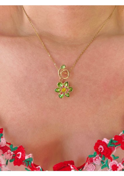 316L Çelik Fleur Kolye