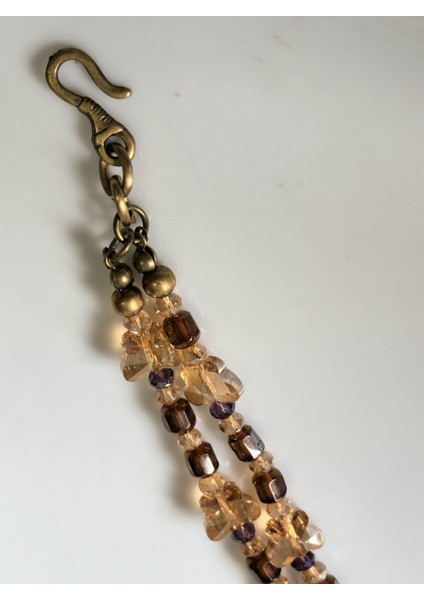 THİNBLACK BAYAN BİLEKLİK KRİSTAL TAŞLI KELEBEK FİGÜRLÜ ANTİK ALTIN RENGİNDE BİLEKLİK