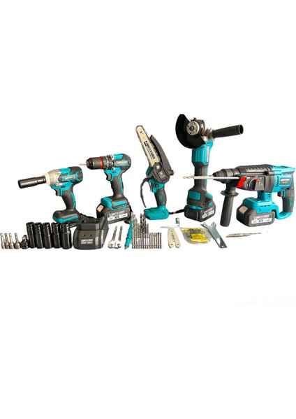 Kimmeer Plus 5'li Şarjlı Makine Seti