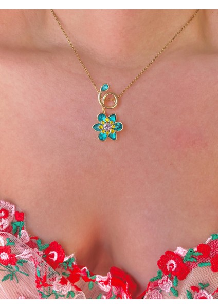 316L Çelik Fleur Kolye