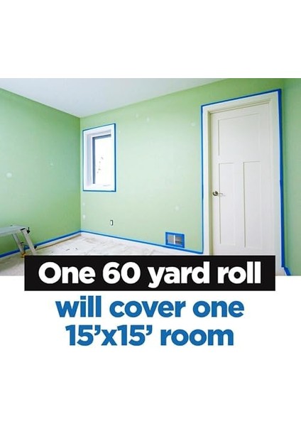 Ressam Bandı Orijinal Çok Yüzeyli Ressam Bandı, 0,94 Inç x 60 Yard (Toplam 540 Metre), 2090, 9 Rulo modelleri