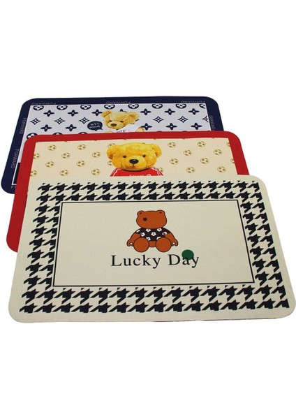 Renkli Desenli Dikdörtgen Su Emici Banyo Paspası, Şık ve Kullanışlı Aksesuar