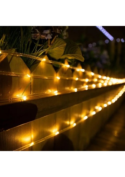 Solar Güneş Enerjili Hortum Kaplamalı 10 Metre 100 LED Iç Dış Mekan Bahçe Balkon Teras Aydınlatma Dekor fiyatları