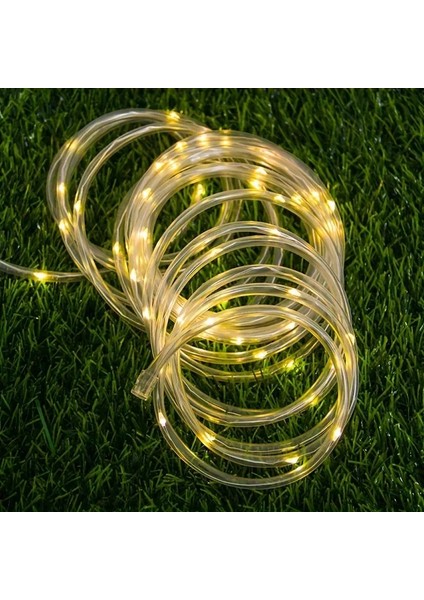 Solar Güneş Enerjili Hortum Kaplamalı 10 Metre 100 LED Iç Dış Mekan Bahçe Balkon Teras Aydınlatma Dekor fırsatları