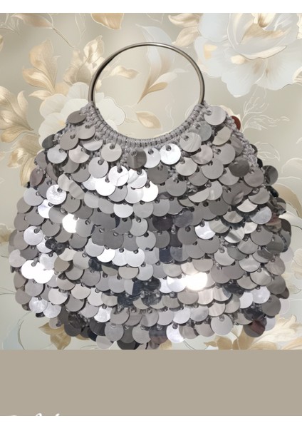 Müjde Pullu Çanta Gümüş