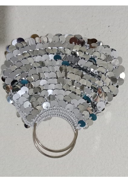 Müjde Pullu Çanta Gümüş