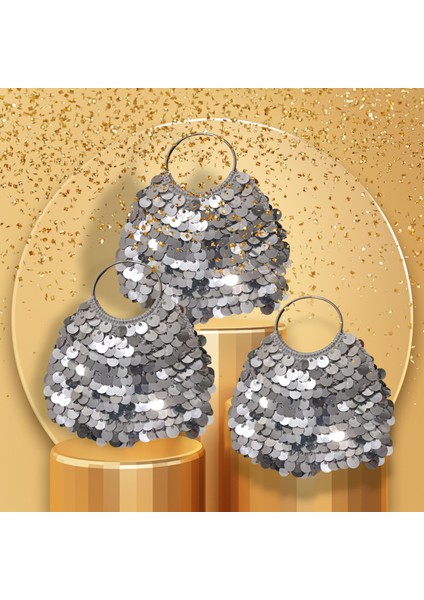 Müjde Pullu Çanta Gümüş