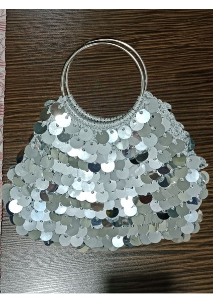 Müjde Pullu Çanta Gümüş