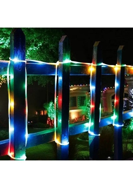 Solar Güneş Enerjili Hortum Kaplamalı 10 Metre 100 LED Iç Dış Mekan Bahçe Balkon Teras Aydınlatma Dekor modelleri