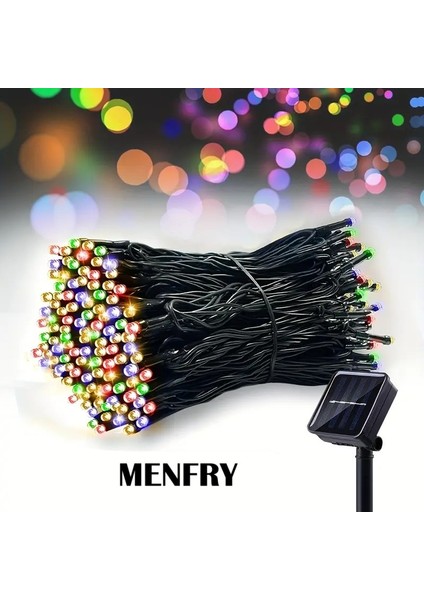 Solar Güneş Enerjili 10 Metre 100 Ledli 8 Animasyonlu Bahçe Balkon Ağaç Teras Aydınlatma Dekor Işık