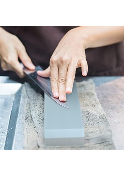 Çatal Bıçak Bıçağı Çift Taraflı 400/1000 Grit Su Taşı-Kalemtıraş ve Parlatma Aracı Mutfak, Avcılık ve Cep Bıçakları Veya Bıçakları Için Whetstone, 1-Pack, Kireçtaşı modelleri