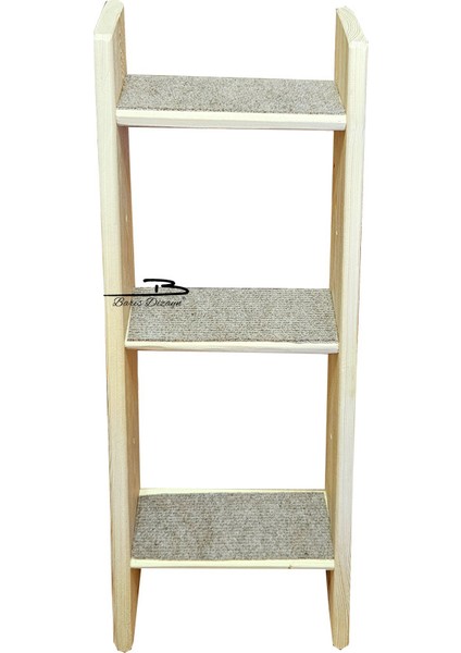 Doğalahşap Büyük Boy Lüks Duvar/yer Kedi Köpek Merdiveni Sağ Sol Uyumlu Halı Kaplamalı (60CM) fırsatları