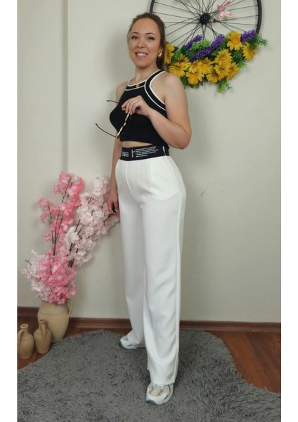 Beli Lastikli Ithal Kumaş Palazzo Pantolon modelleri