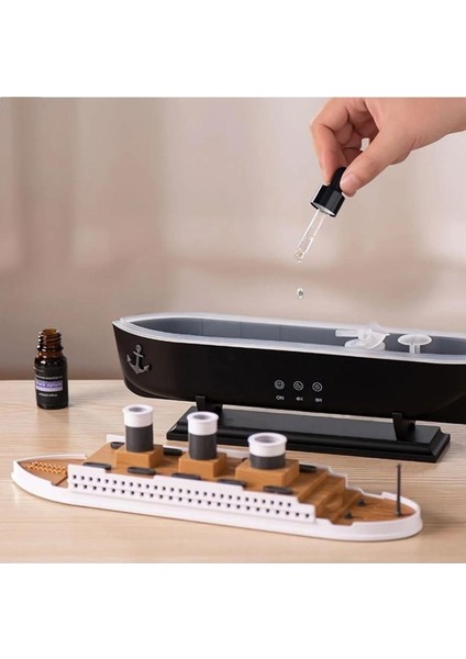 Titanik Buharlı Gemi Hava Nemlendirici | LED Işıklı Dekoratif Aromaterapi Makinesi indirimleri